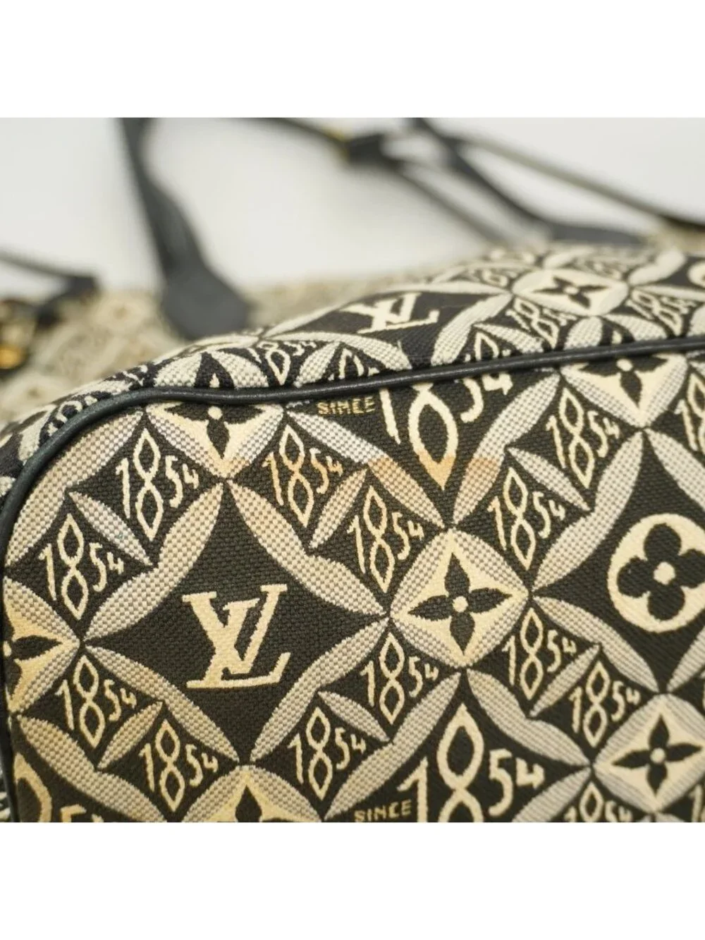 Louis Vuitton Tote Monogram Jacquard Neverfull MM Black Gray